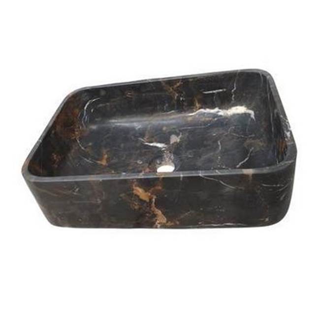 Maxton Rect Sink, 18'' Honed King Gold Marble