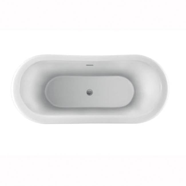 Moira 63'' AC Freestanding Tub White,w/Internal Drain-OF BN