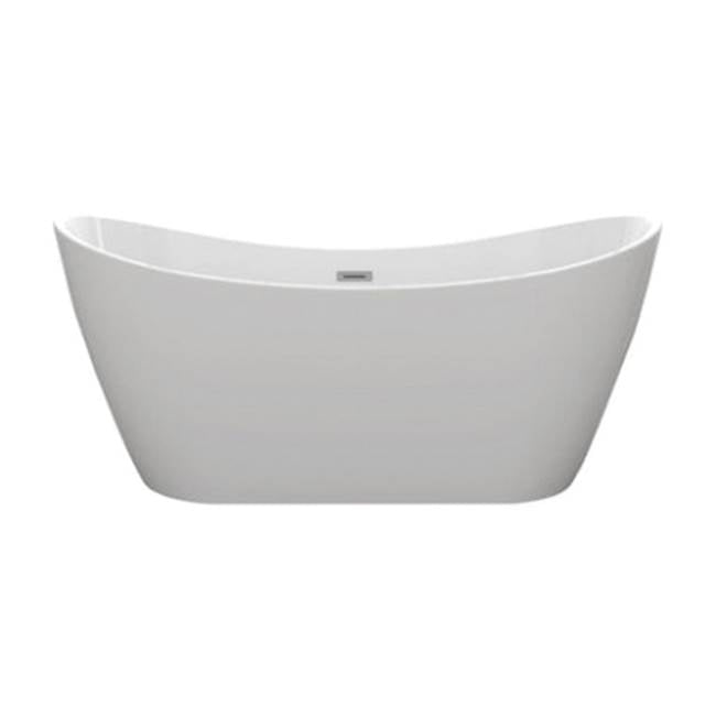 Nairobi 67''AC Tub Light Grey W/Internal Drain & OF BG
