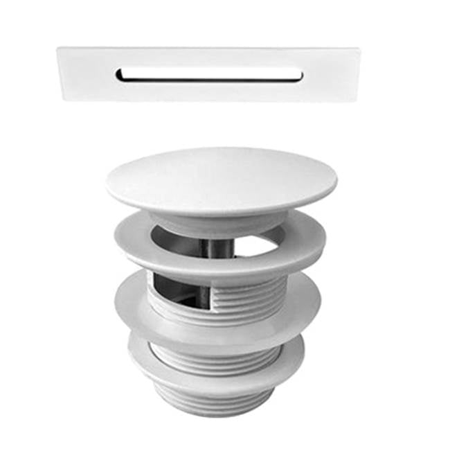 Nouri 66'' AC Tub White W/ Internal Drain & OF Brush Gold