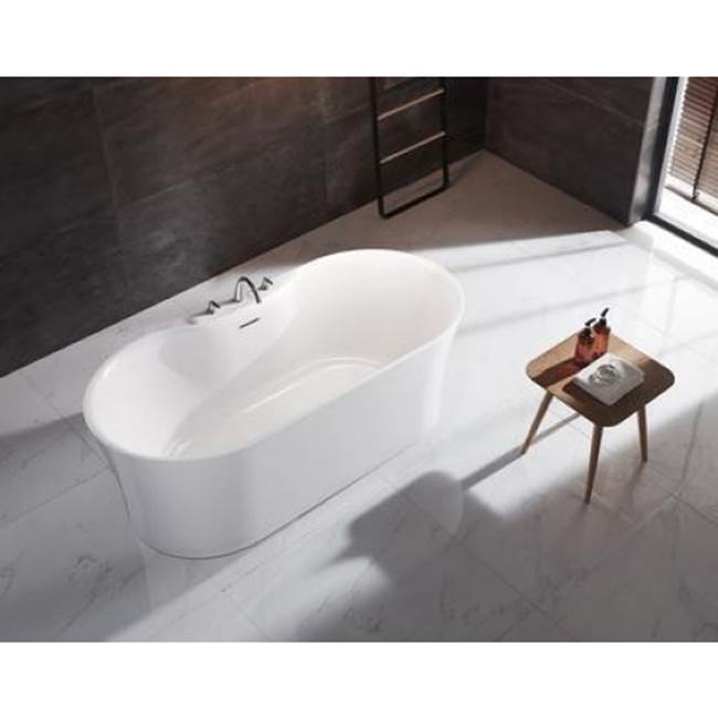 Olmos 59''AC Tub W/Tap Deck, W/Internal drain-OF,BN
