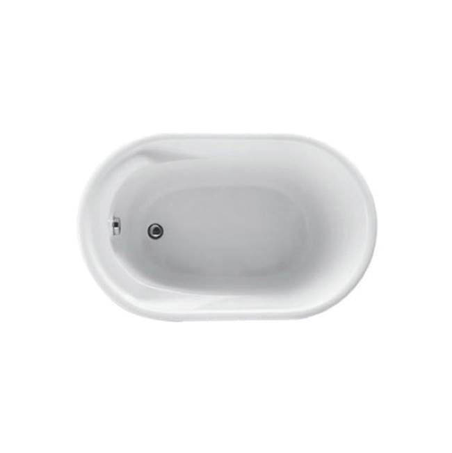 Pearl 47'' AC Oval Freestanding w/Internal Drain & OF Pipe, BN