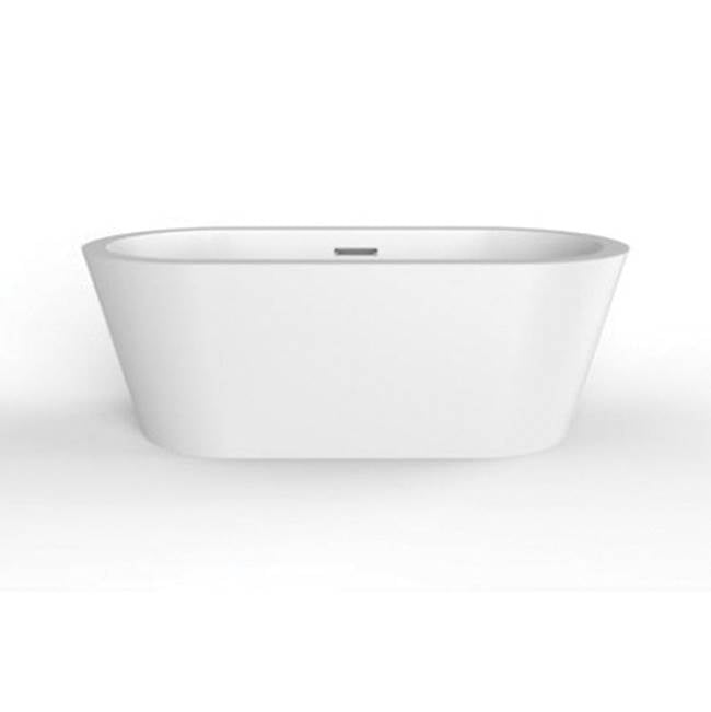 Barclay - Pelham 65'' Freestanding AC WHTub,W/Internal Drain & OF MB - Matte Black