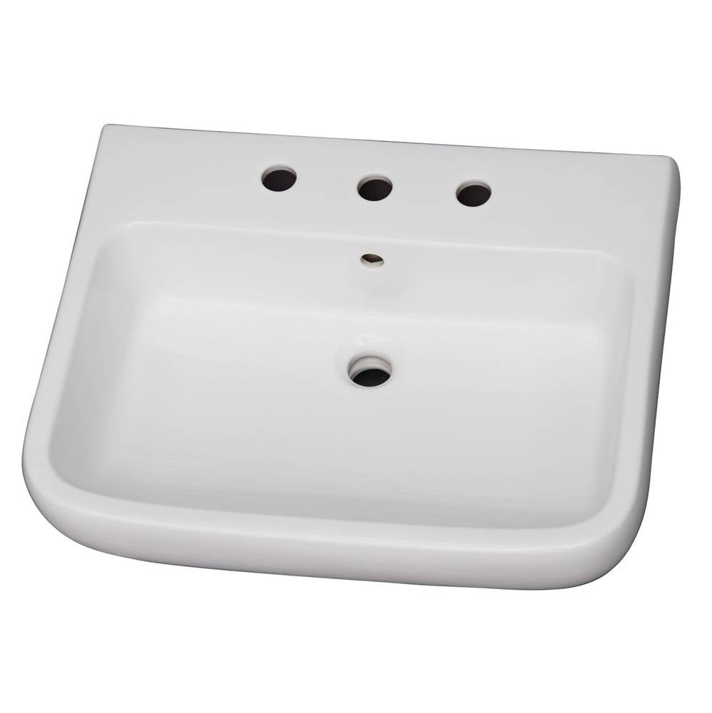 Barclay - Metropolitan 600 Ped Lav Basin 4'' Center Set, White - White