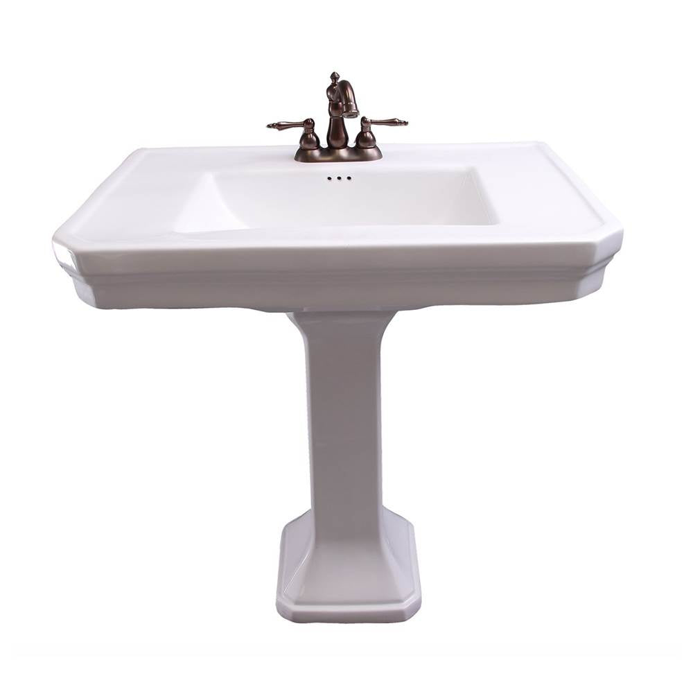 Barclay - Corbin Basin Only w/ 4'' CC Hole,W/ Overflow, White - White