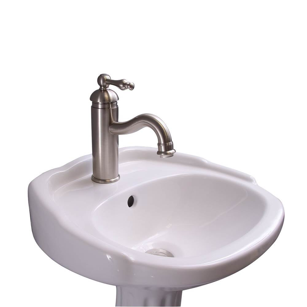 Silvi 15'' Basin Only with 1-Faucet Hole,W/ Overflow,WH