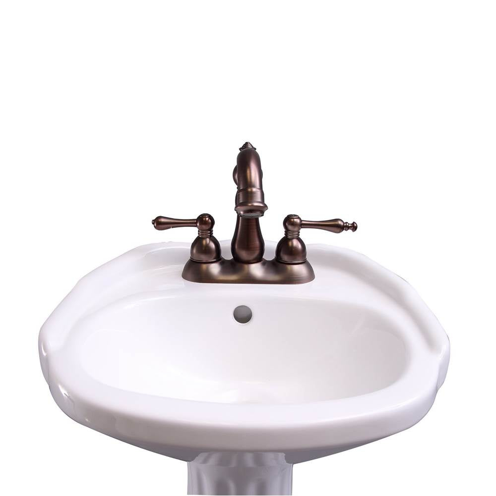 Silvi 15'' Basin Only with 4'' Center Set,W/ Overflow,WH