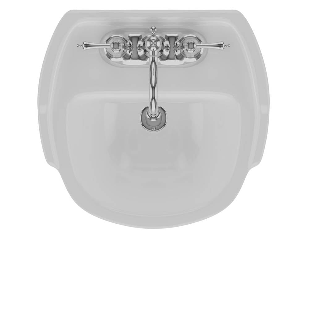 Silvi 15'' Basin Only with 4'' Center Set,W/ Overflow,WH