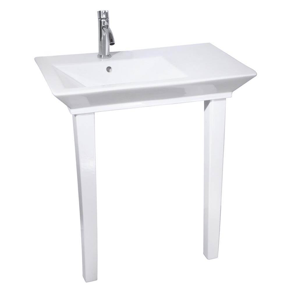 Barclay - Opulence Basin, 31-1/2'', White, Rect Bowl, 4'' cc - White