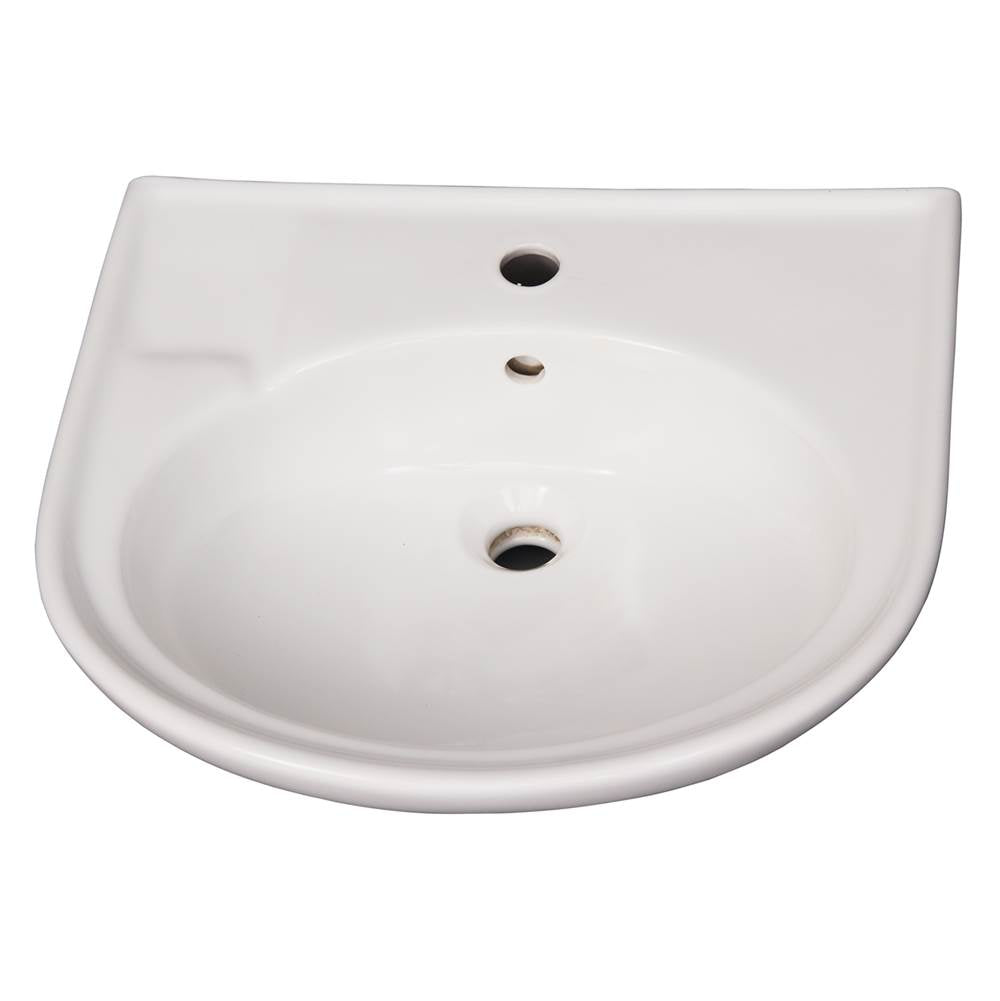 Barclay - Cynthia 520 Ped Lav Basin 1 Hole, White - White