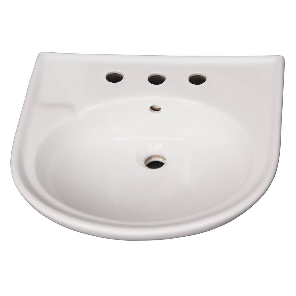 Barclay - Cynthia 520 Ped Lav Basin 8'' cc, White - White