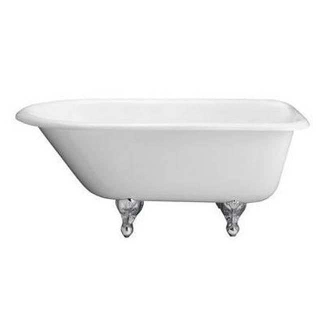 Abbey Cast Iron Roll Top WH, 48'', No Holes, WH Feet