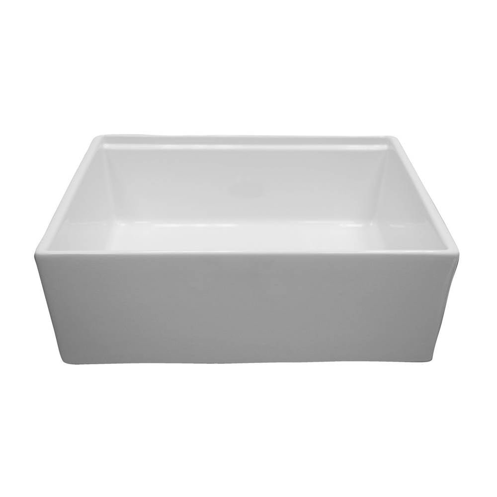 Barclay - Crofton 27'' Single Bowl Sink w/Ledge,Plain Front,White - White