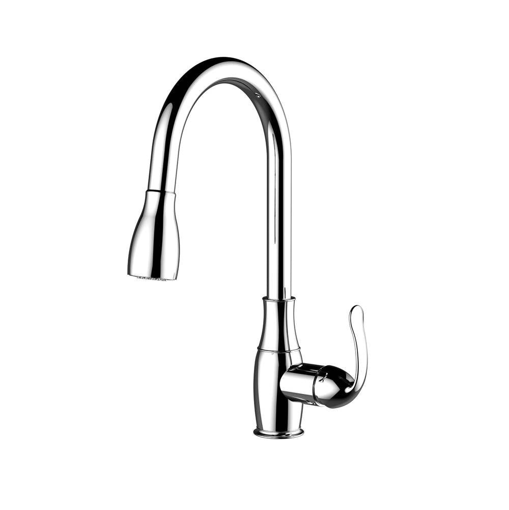 Barclay - Cullen Kitchen Faucet,Pull-Out Spray, Metal Lever Handles, CP - Polished Chrome