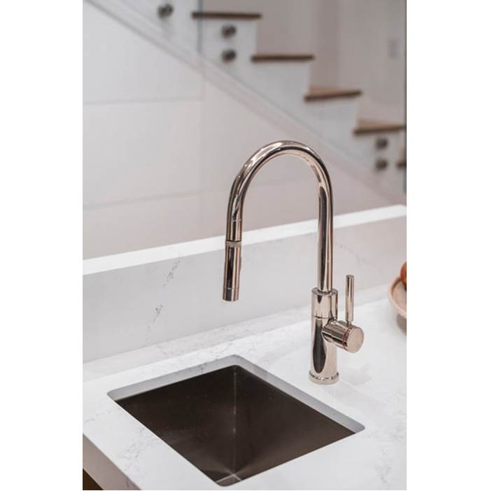 Sabrina 15'' GOLD SS Prep Sink w/GOLD Wiregrid & Strainer