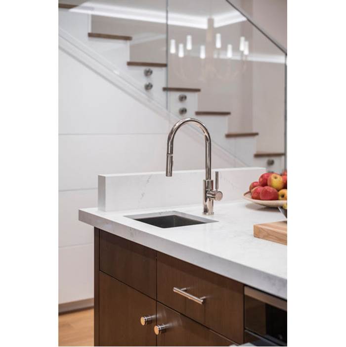 Sabrina 15'' GOLD SS Prep Sink w/GOLD Wiregrid & Strainer