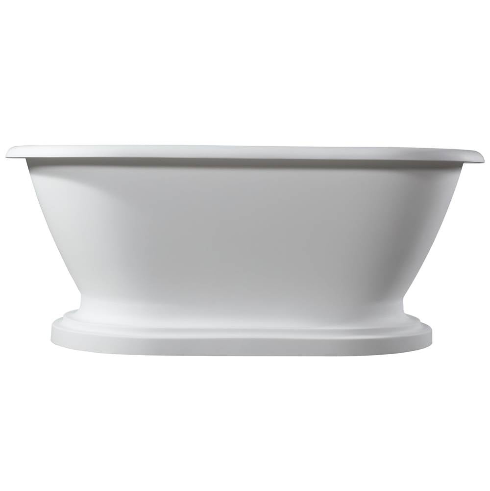 Winslow 66'' BARstone Freestanding Tub w/Integrated Base,Matte WH