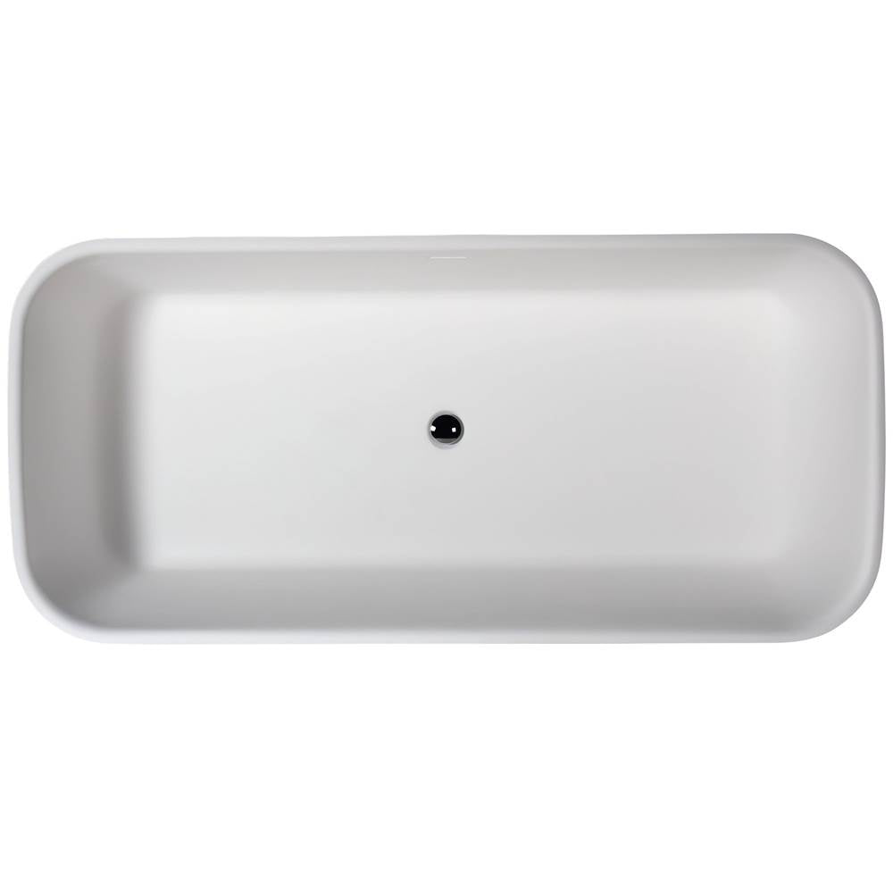 Tristan 71'' BARstone Freestanding Tub, White Matte