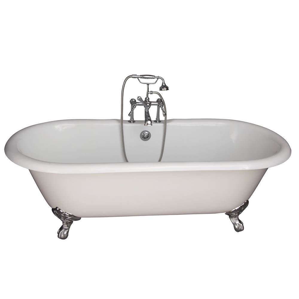 Barclay - Tub Kit 61''CI,Dbl Roll Top, Filler,Supplies,Drain-CP - Polished Chrome