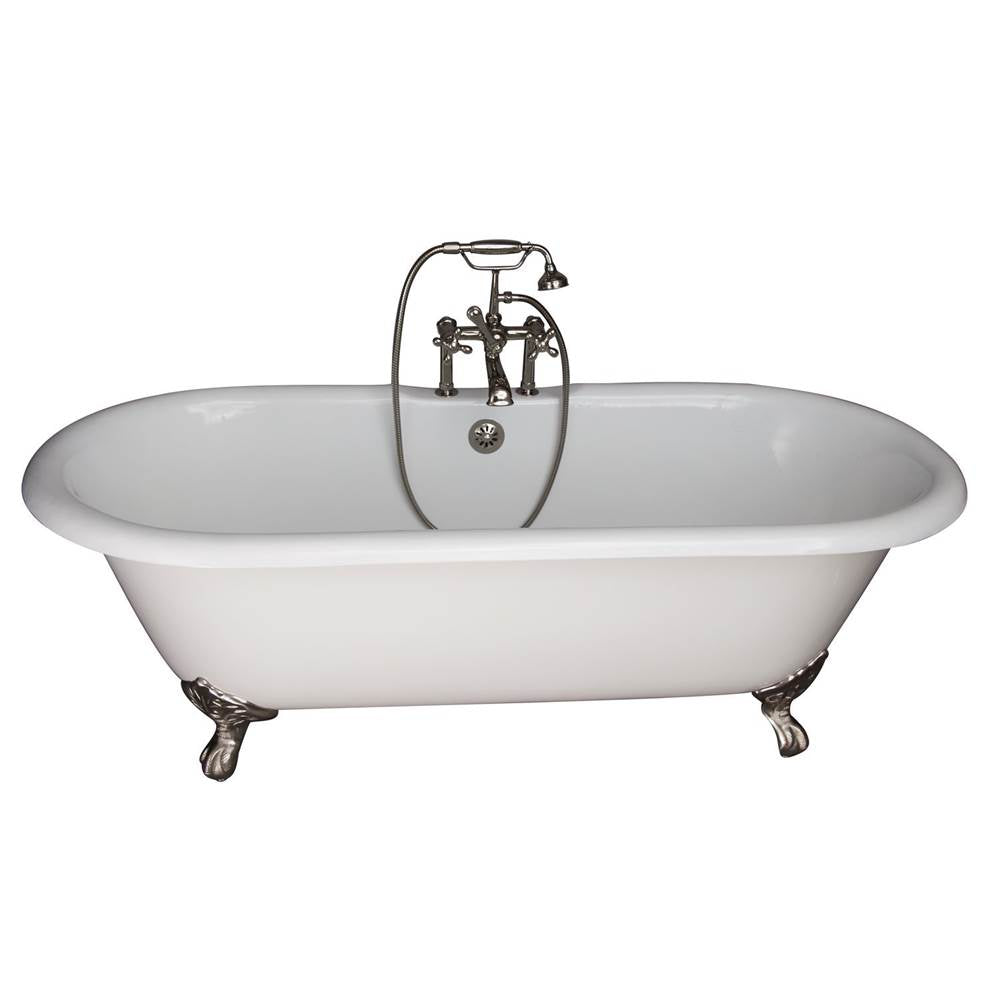 Barclay - Tub Kit 61'' CI,Dbl Roll Top, Filler,Supplies,Drain-PN - Polished Nickel