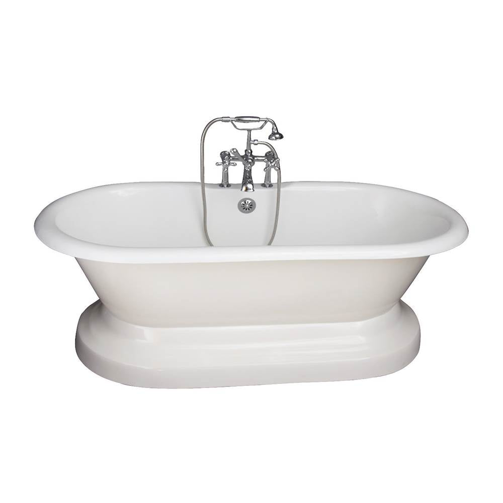 Barclay - Tub Kit 67'' CI Dbl Roll Top Base,Filler,Supplies,Drain-Chr - Polished Chrome