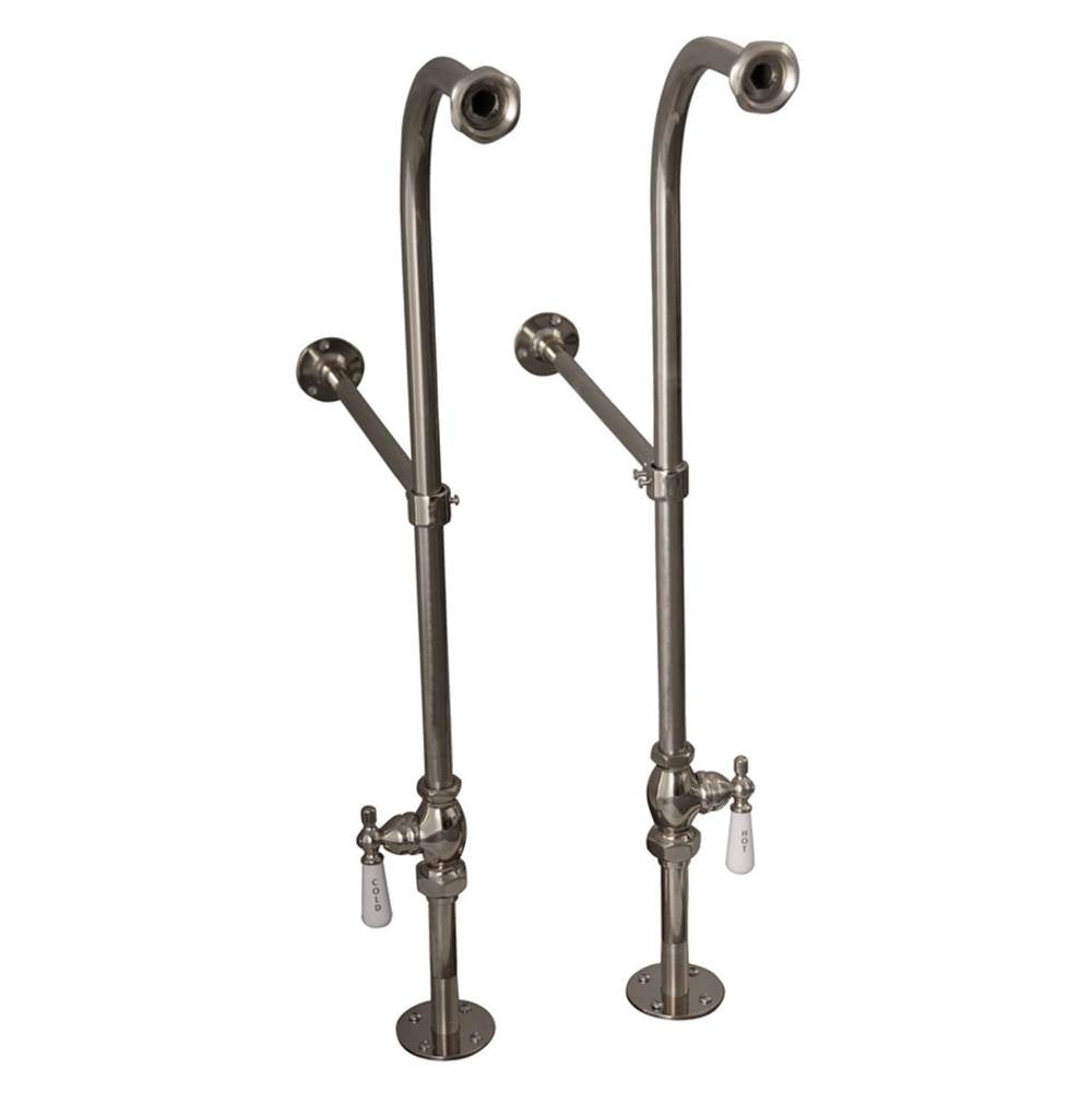 Tub Kit 67'' CI Dbl Roll Top Filler, Supplies, Drain-BrNkl