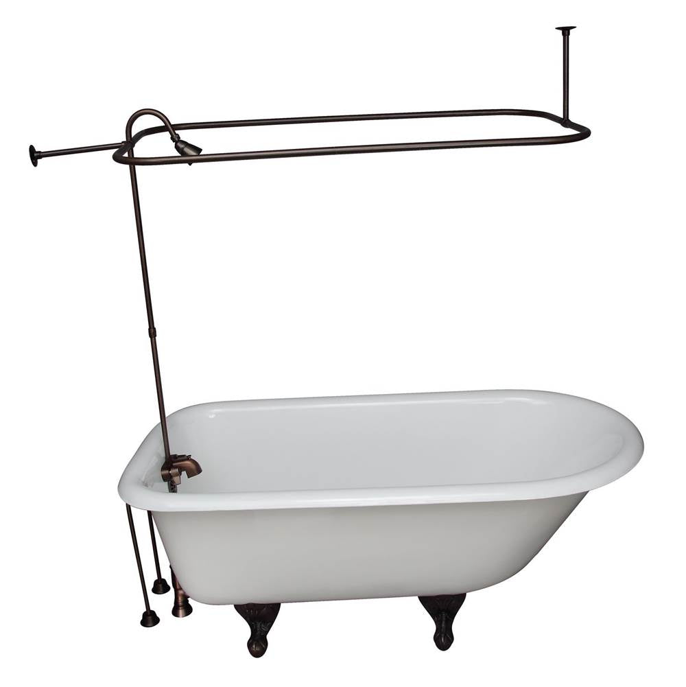 Barclay - Tub Kit 60'' CI Roll Top,Shower Unit, Supplies, Drain-ORB - Oil Rubbed Bronze