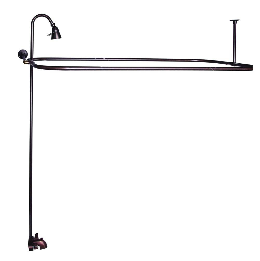 Tub Kit 60'' CI Roll Top,Shower Unit, Supplies, Drain-ORB