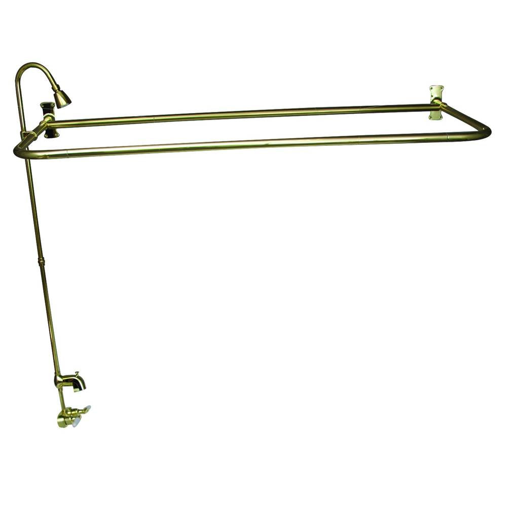 Tub Kit 60'' CI Roll Top,Shower Unit, Supplies, Drain-PB