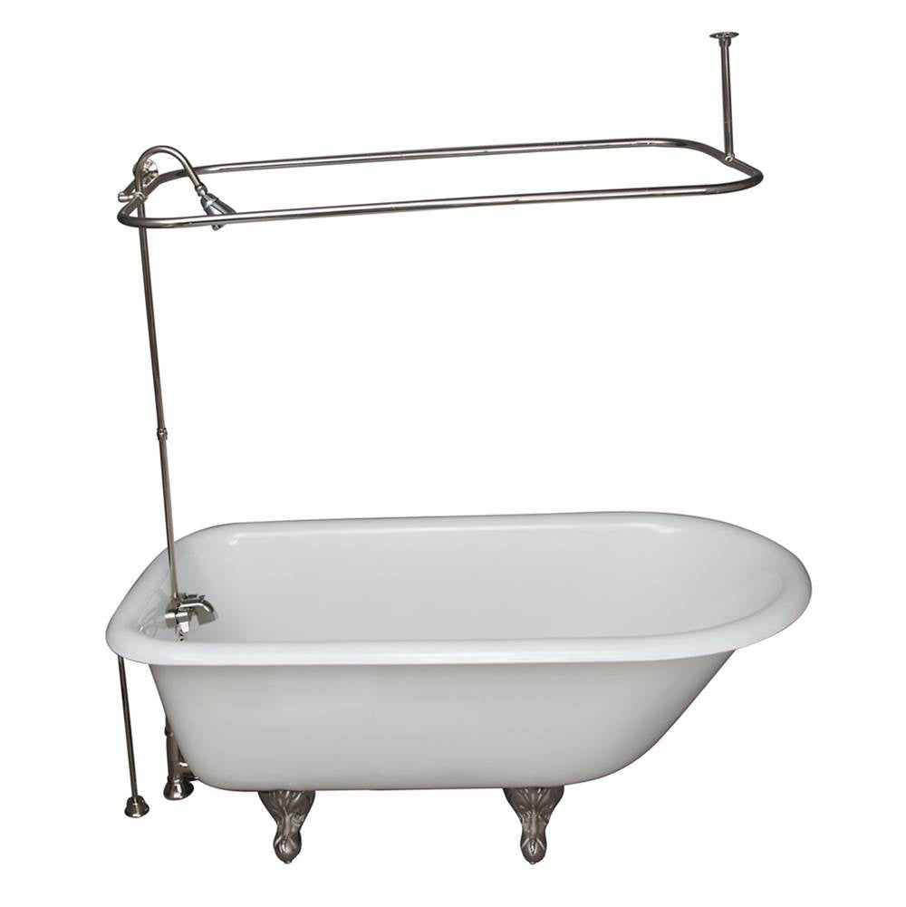 Barclay - Tub Kit 60'' CI Roll Top,Shower Unit, Supplies, Drain-PN - Polished Nickel