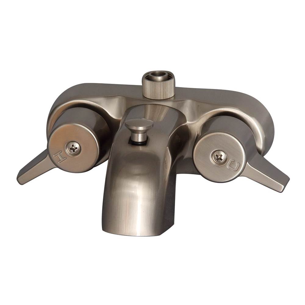 Tub Kit 60'' CI Roll Top,Shower Unit, Supplies, Drain-BN