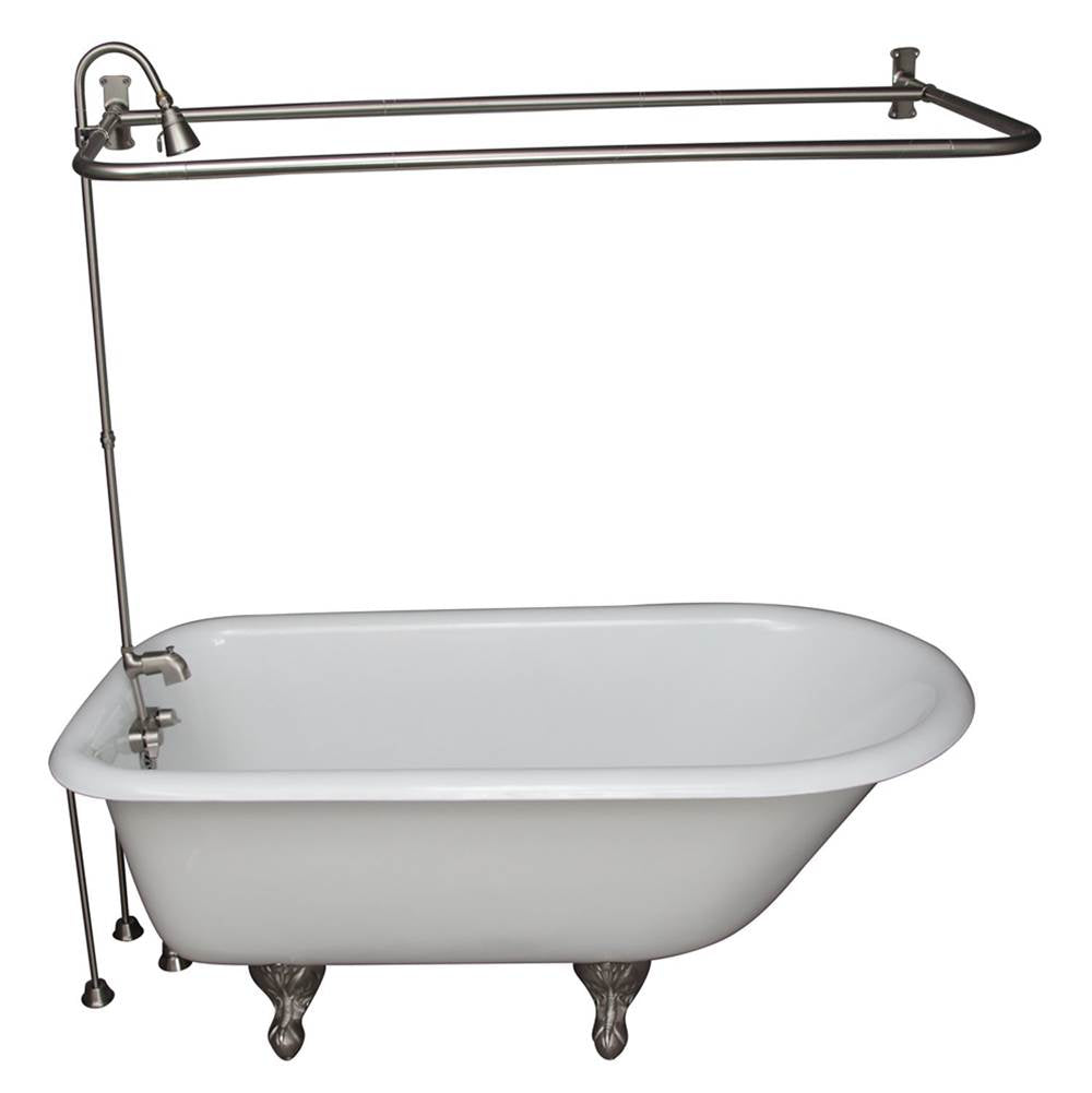 Barclay - Tub Kit 60'' CI Roll Top,Shower Unit, Supplies, Drain-BN