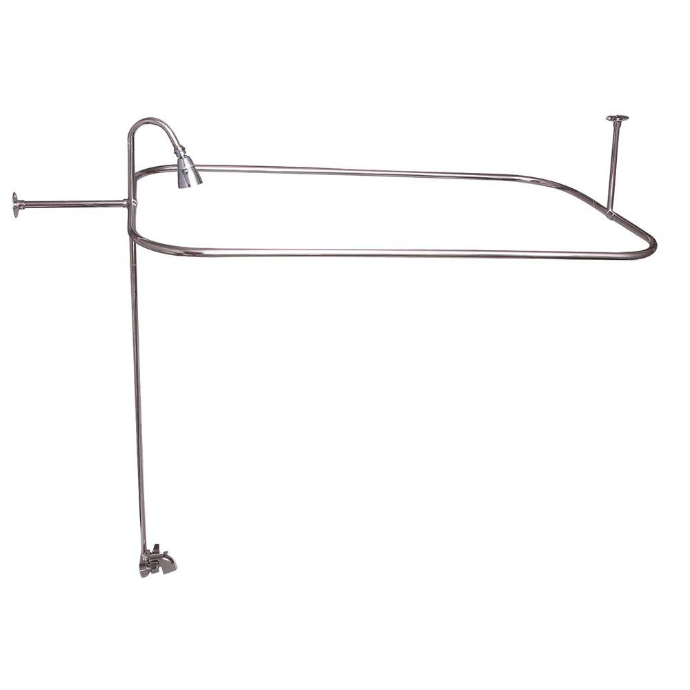 Tub Kit 67'' CI Roll Top,Shower Unit, Supplies Drain-PB