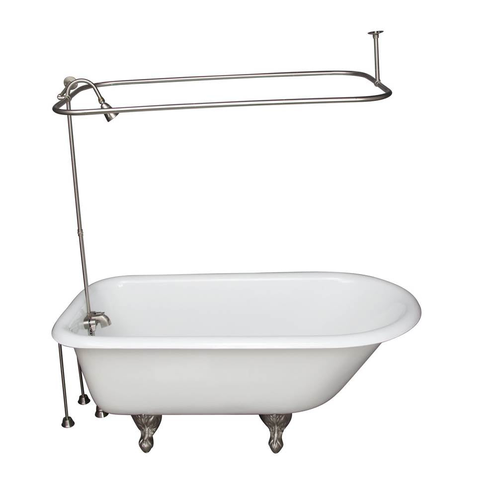 Barclay - Tub Kit 67'' CI Roll Top,Shower Unit, Supplies, Drain-BrNkl
