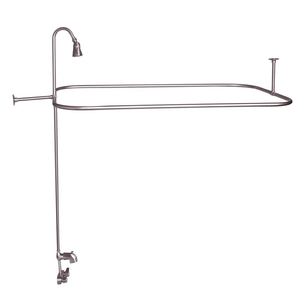 Tub Kit 67'' CI Roll Top,Shower Unit, Supplies, Drain-BrNkl