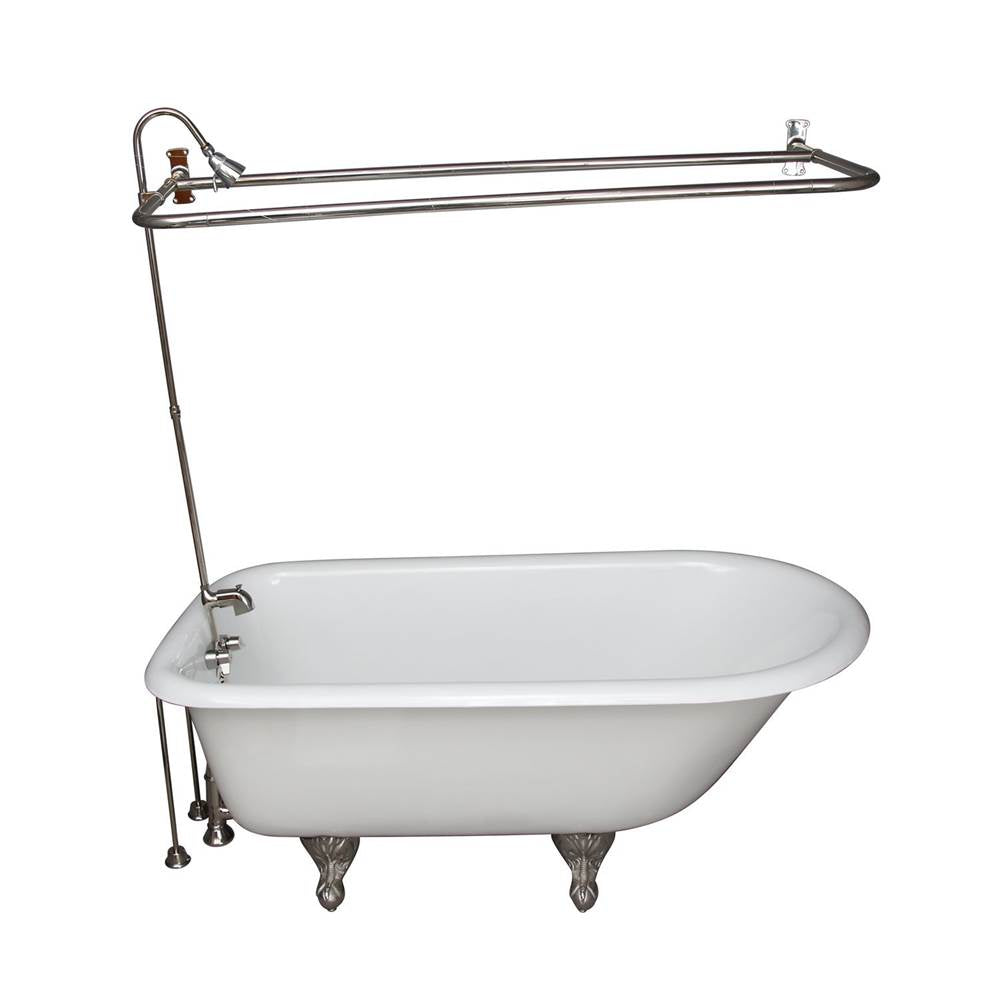 Barclay - Tub Kit 55'',CI,Roll Top, Supplies,Shwr Unit, Drain-PN - Polished Nickel