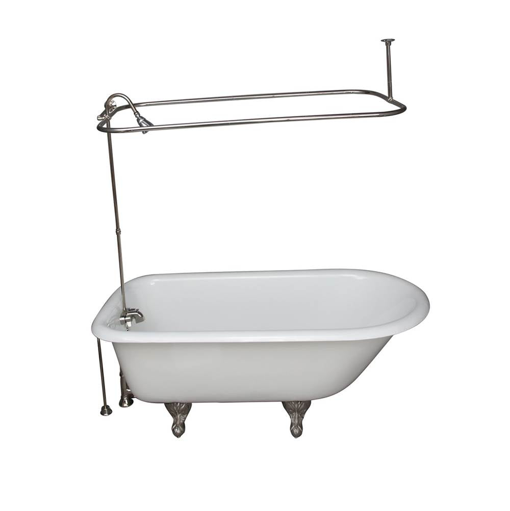 Barclay - Tub Kit 55'',CI,Roll Top, Supplies,Shwr Unit, Drain-PN - Polished Nickel