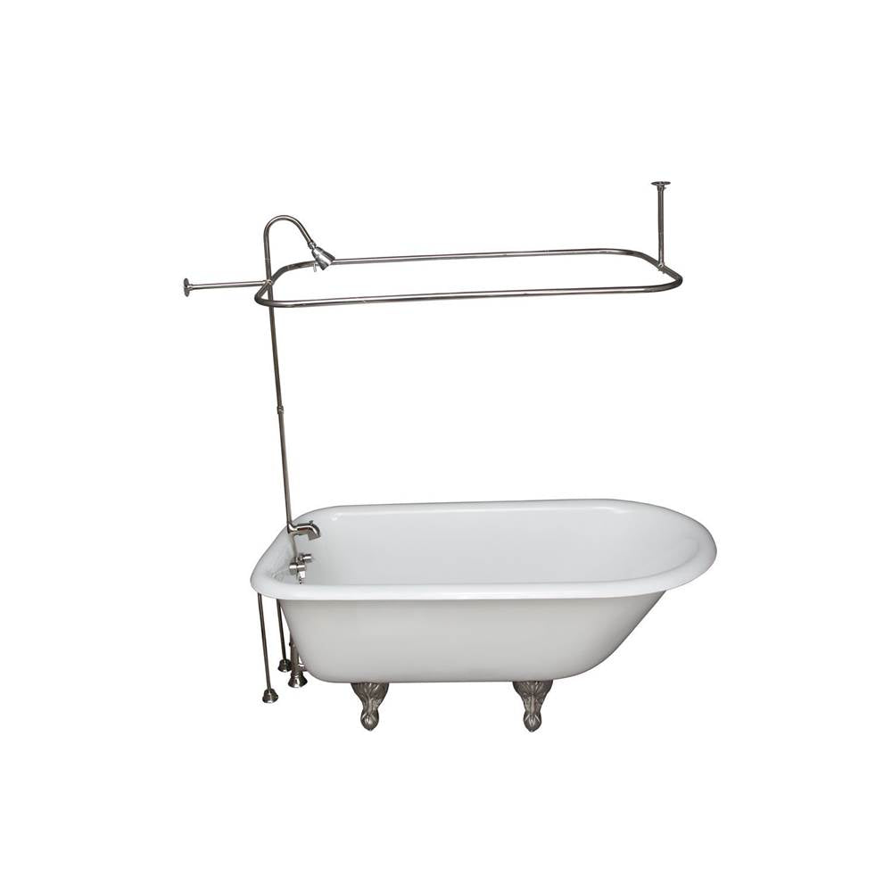 Barclay - Tub Kit 55'',CI,Roll Top, Supplies,Shwr Unit, Drain-PN - Polished Nickel