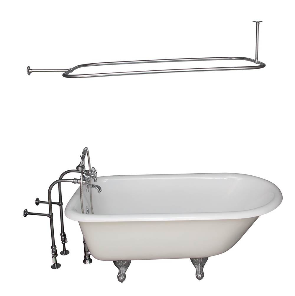 Barclay - Tub Kit 55'' CI Roll Top Filler Shwr Rd, Supplies, Drain-Chrm - Polished Chrome