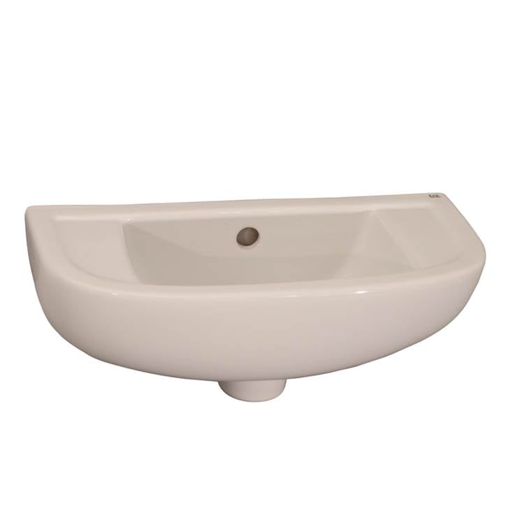 Barclay - Compact Slim Line Basin, 18'' 1 hole right - White - White