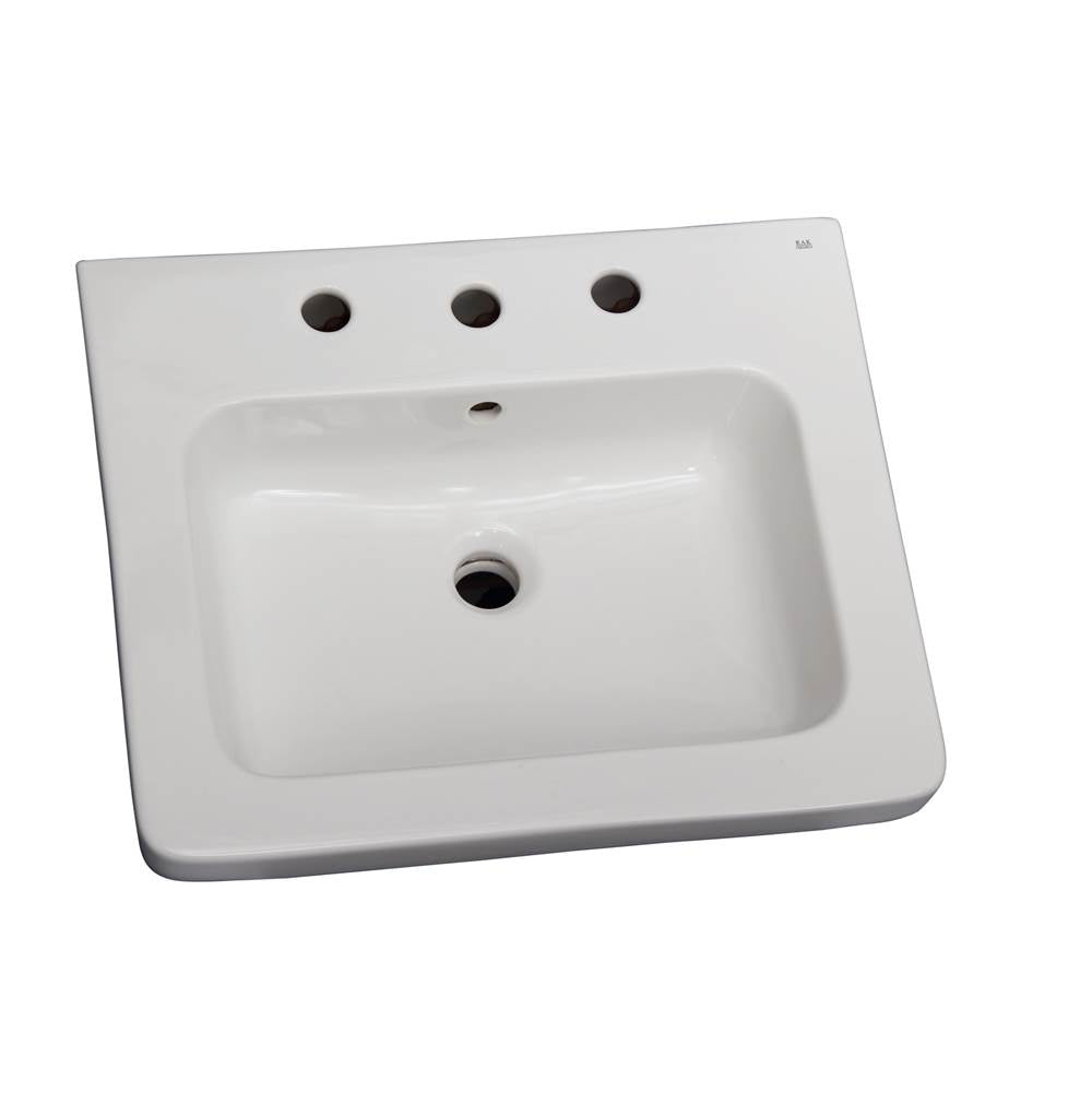 Barclay - Resort 650 Basin only, White-8'' Widespread - White