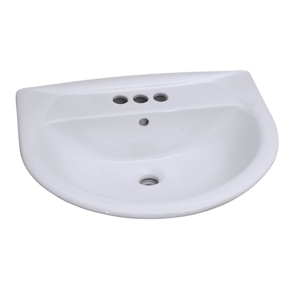 Barclay - Karla 650 Ped Lav Basin 8'' cc, White - White