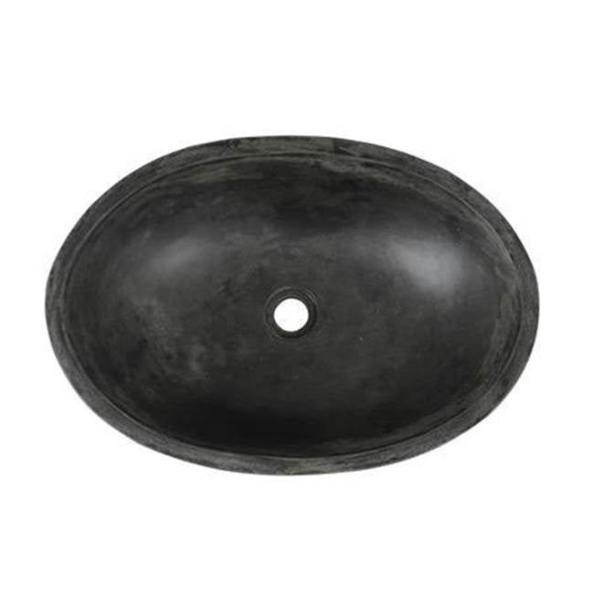 Barclay - Caspar Small Oval Cement Vessel, Dusk Gray - Dusk Gray