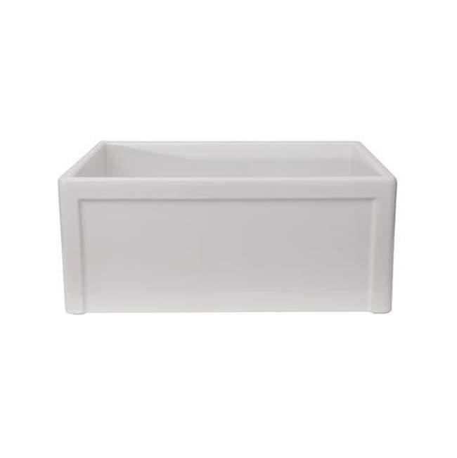 Barclay - Chapman 33'' Fireclay Single Bowl,Center Drain, White - White