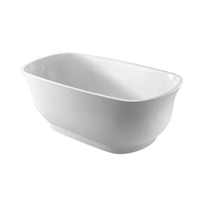 Ceres 59'' Freestanding AC WH Tub,Internal Drain & OF BN