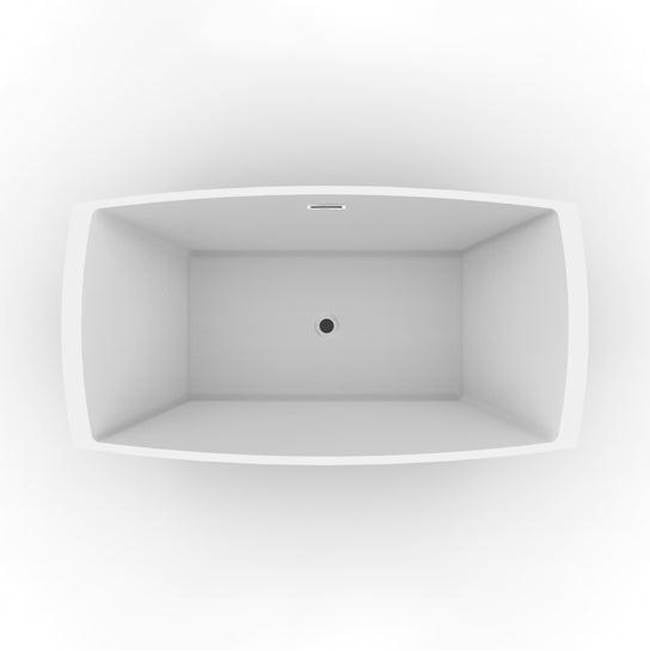Sloane Freestanding AC Rect. Tub 59'' WH, Internal Drain, BN