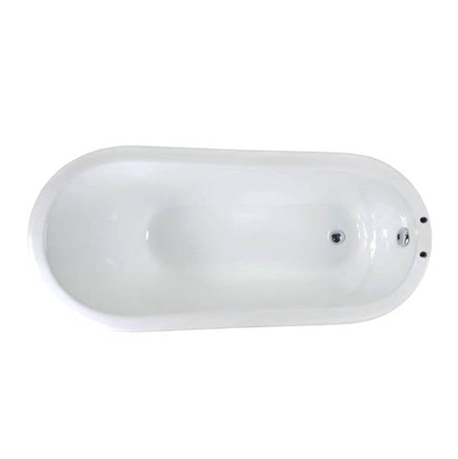 India Cast Iron Slipper WH, 67'', 7'' Holes, BN Feet