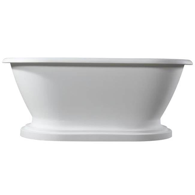 Wingate 59'' BARstone Freestanding Tub w/Integrated base,Matte WH