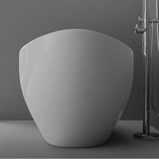Britta BARstone Slipper Tub, No Holes, OF Slot, White Matte