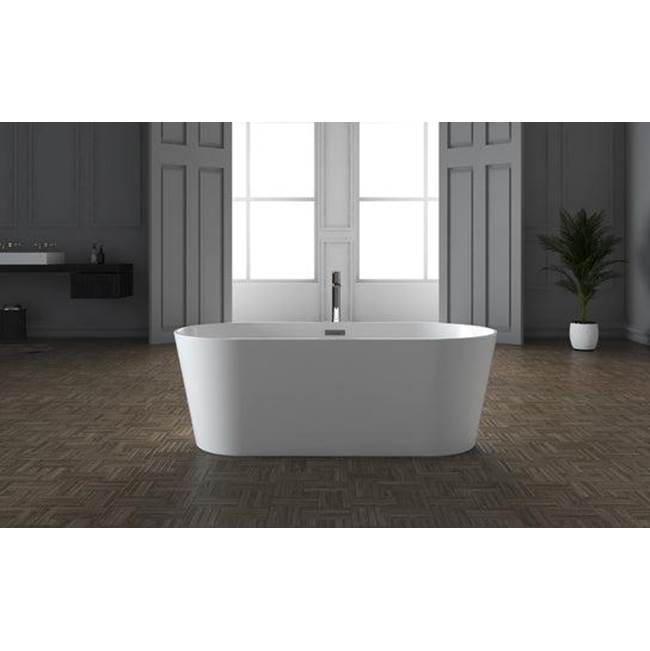 Patrick 67'' Freestanding AC WHTub,W/Internal Drain & OF BN
